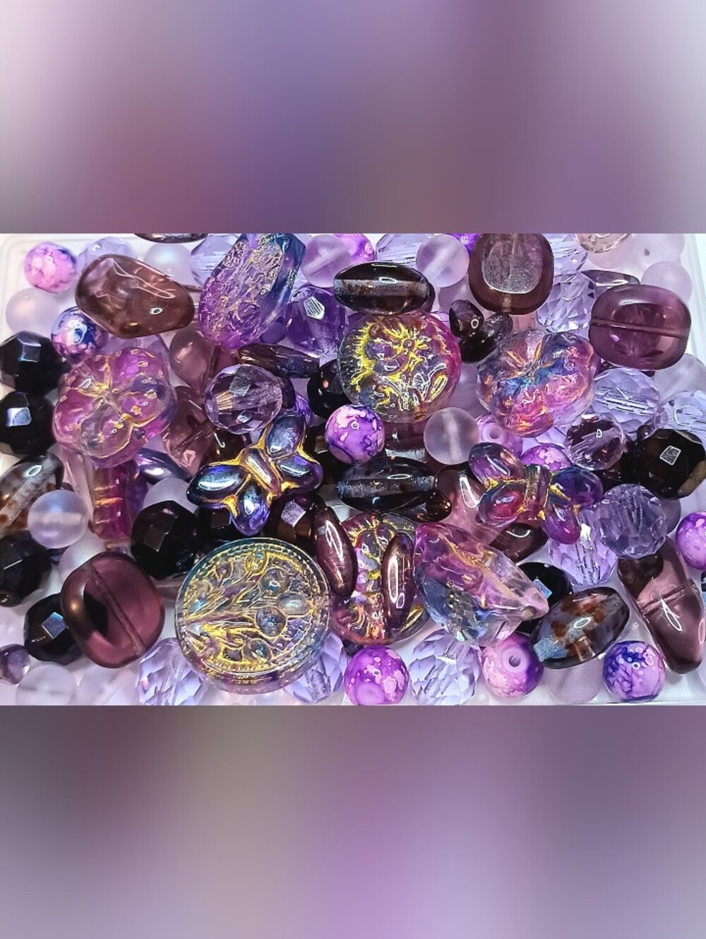 Glass beads  mix for jewelry-making 130pcs